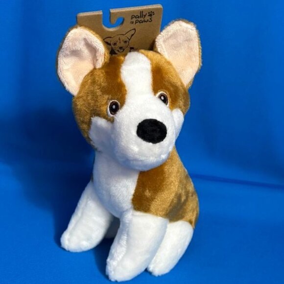 BRAND NEW ~ NWT  CORGI TYPE / HUSKY TYPE DOG PLUSH CHEW / PLAY TOY WITH SQUEAKER - Picture 1 of 16